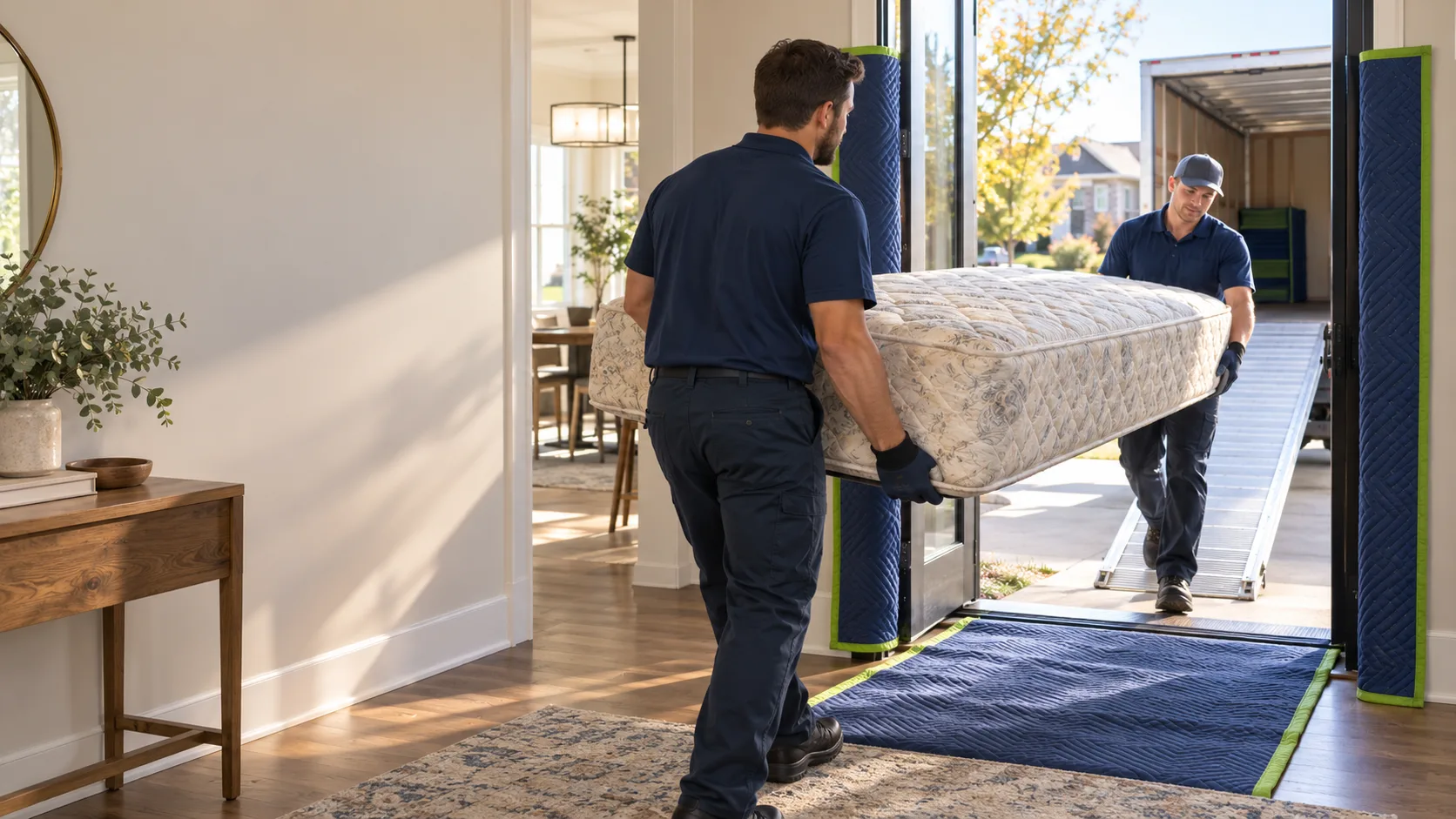 Mattress Removal service in progress