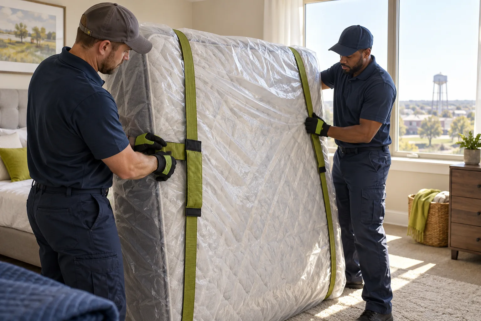 Prepared mattress removal load